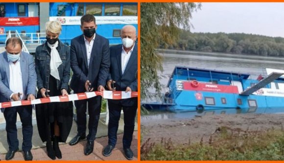 Felavatott egy gyönyörű állóhajót a munkaügyi miniszter, ami pár nap múlva...elsüllyedt