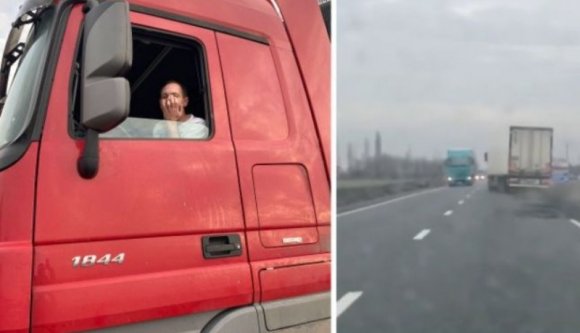 Addig szlalomozott részegen a kamionsofőr a forgalomban, hogy a szemtanúk elvették tőle a slusszkulcsot