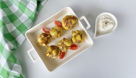 Töltött krumpli a tél végére, mandulás, parmezános endívia a tavasz kezdetére