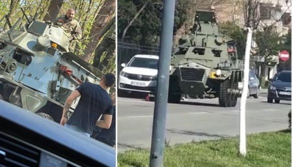 Több autót is letarolt egy katonai jármű egy manaleklip forgatása közben az egyik megyeszékhelyen, mivel a vezető éppen a telefo