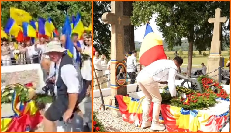 Avram Iancu sírjára mászott George Simion fotósa, aztán a pópának is visszafeleselt...