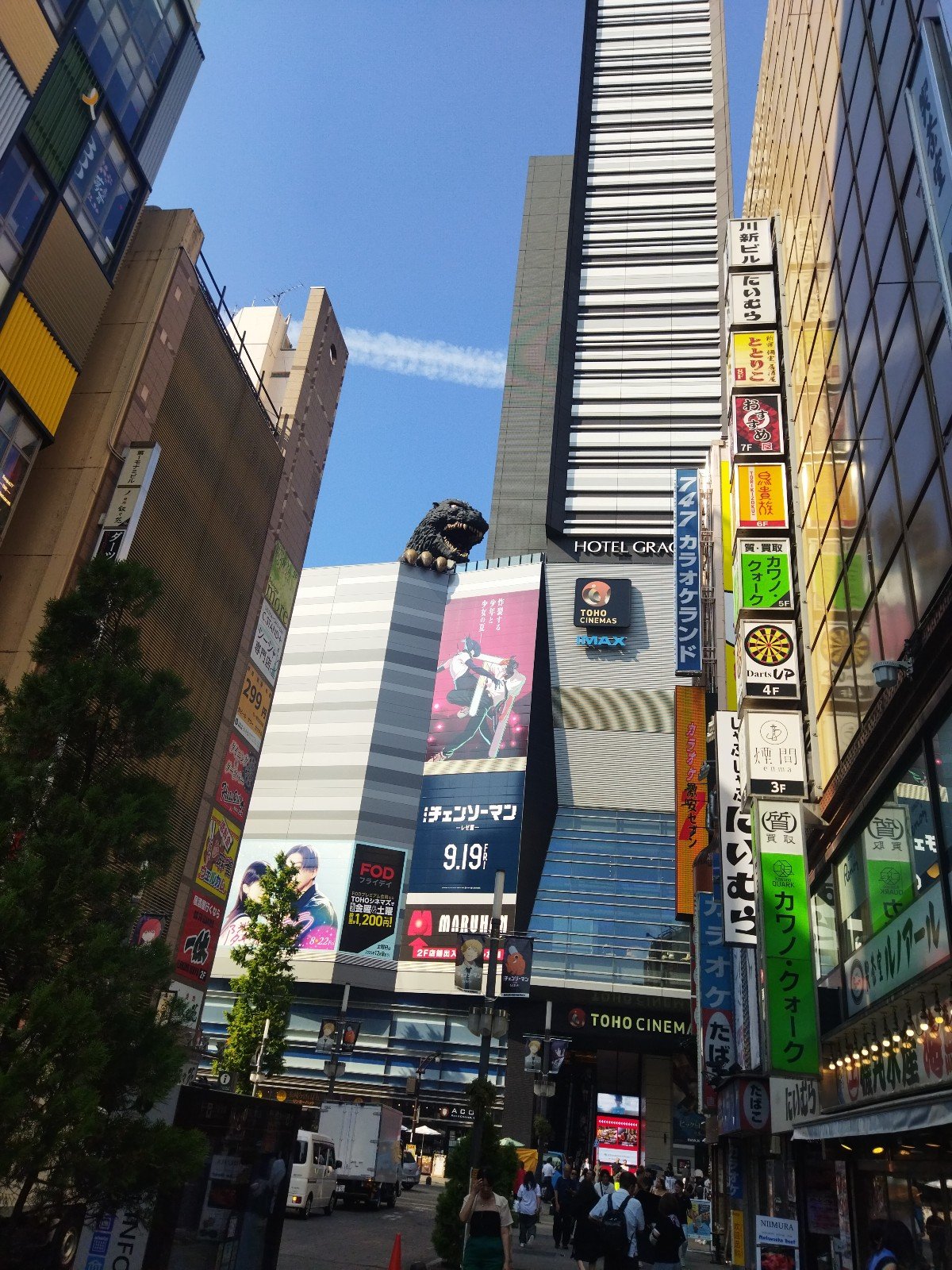 A Godzilla fejet a Google Mapsen is meg lehet keresni (Fotó: a szerző félvétele) 