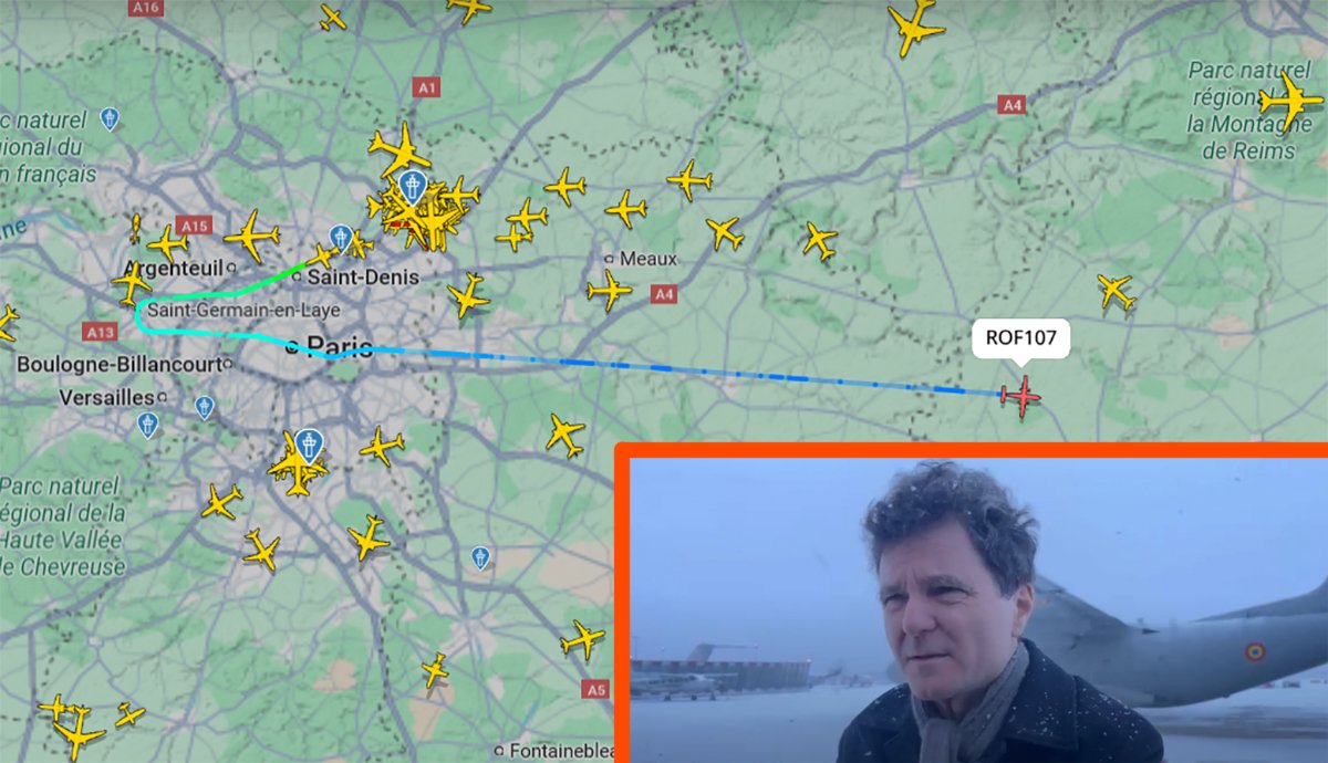 &bullet;  Fotó: Flightradar24.com / Digi24.ro