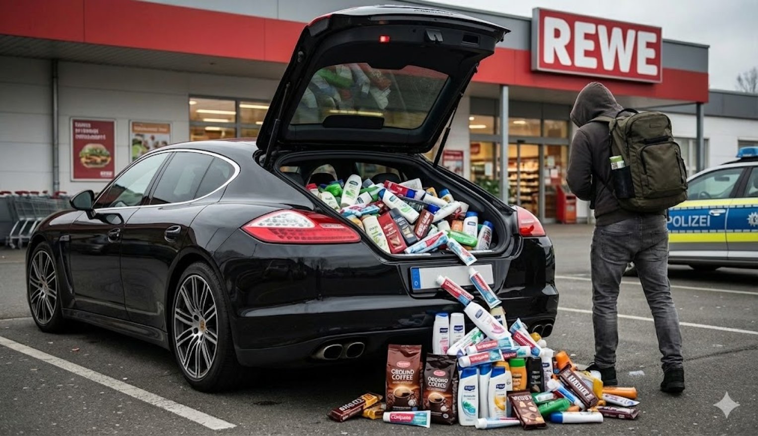 Porschéval fosztogatta a német hipermarketeket egy román férfi – hírmix