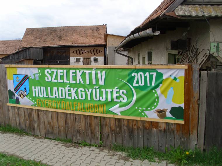 Fontosnak tartják a hulladék szelektív gyűjtésének népszerűsítését Alfaluban