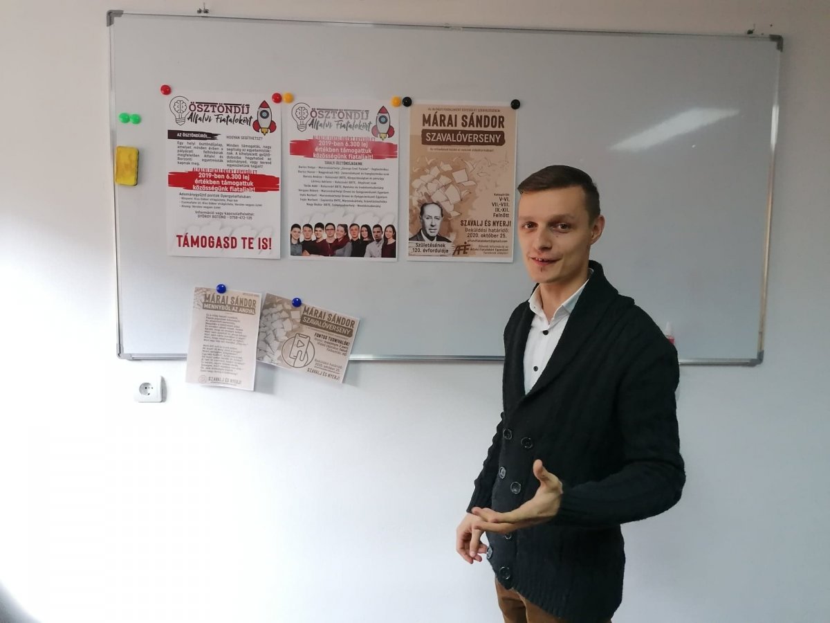 György Botond, az Alfalvi Fiatalokért Egyesület elnöke •  Fotó: Hegyi Zsuzsanna