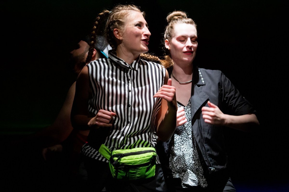 Szilágyi Mírával a Stop the Tempo! című előadásban &bullet;  Fotó: Jakab Lóránt