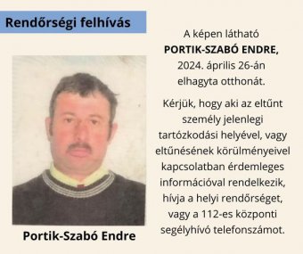Eltűnt gyergyóremetei férfit keresnek