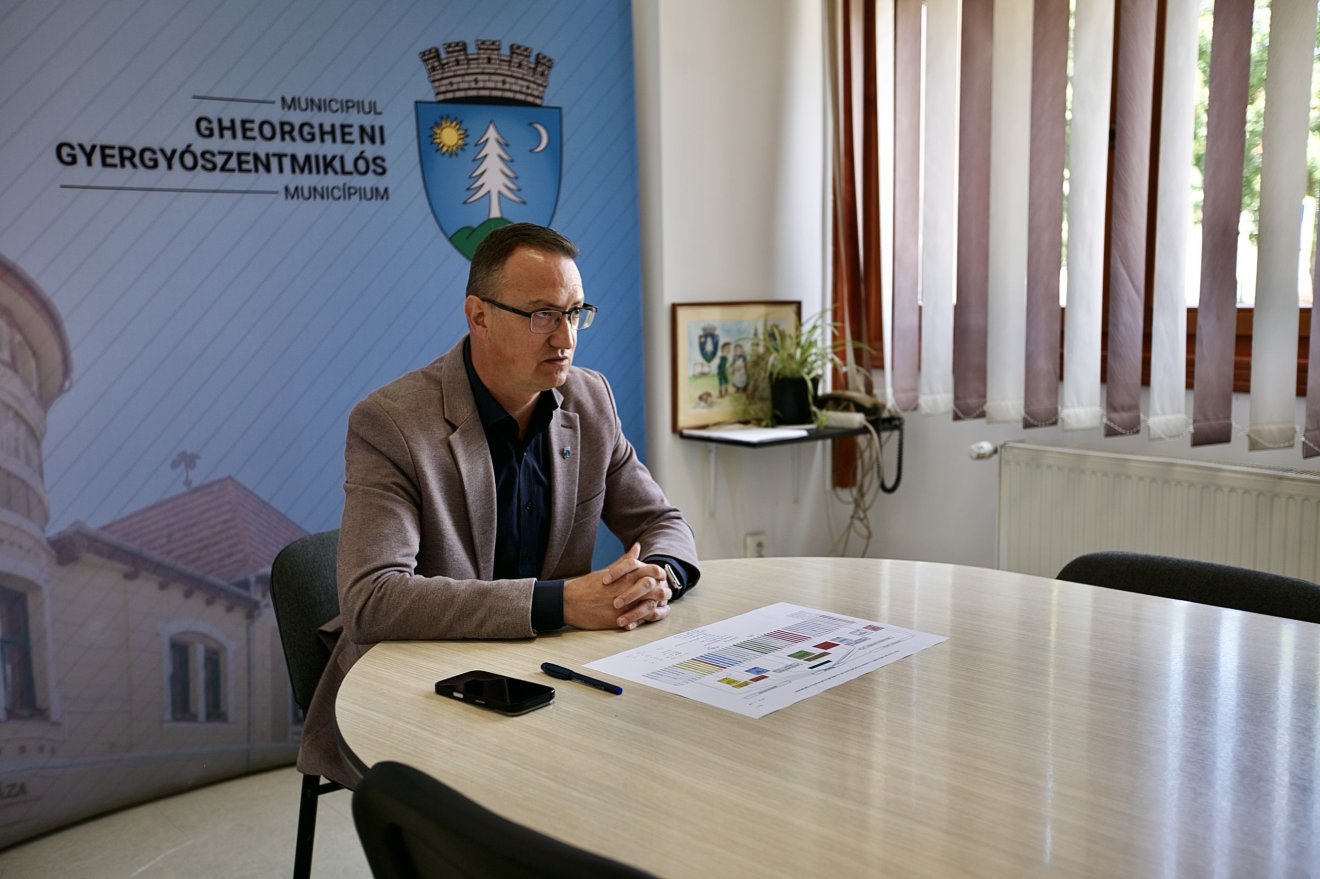 Nagy Zoltán, Gyergyószentmiklós polgármestere. Hatékonyabb hivatali munkát igér • Fotó: Bege Botond / Gyergyószentmiklós Polgármesteri Hivatala