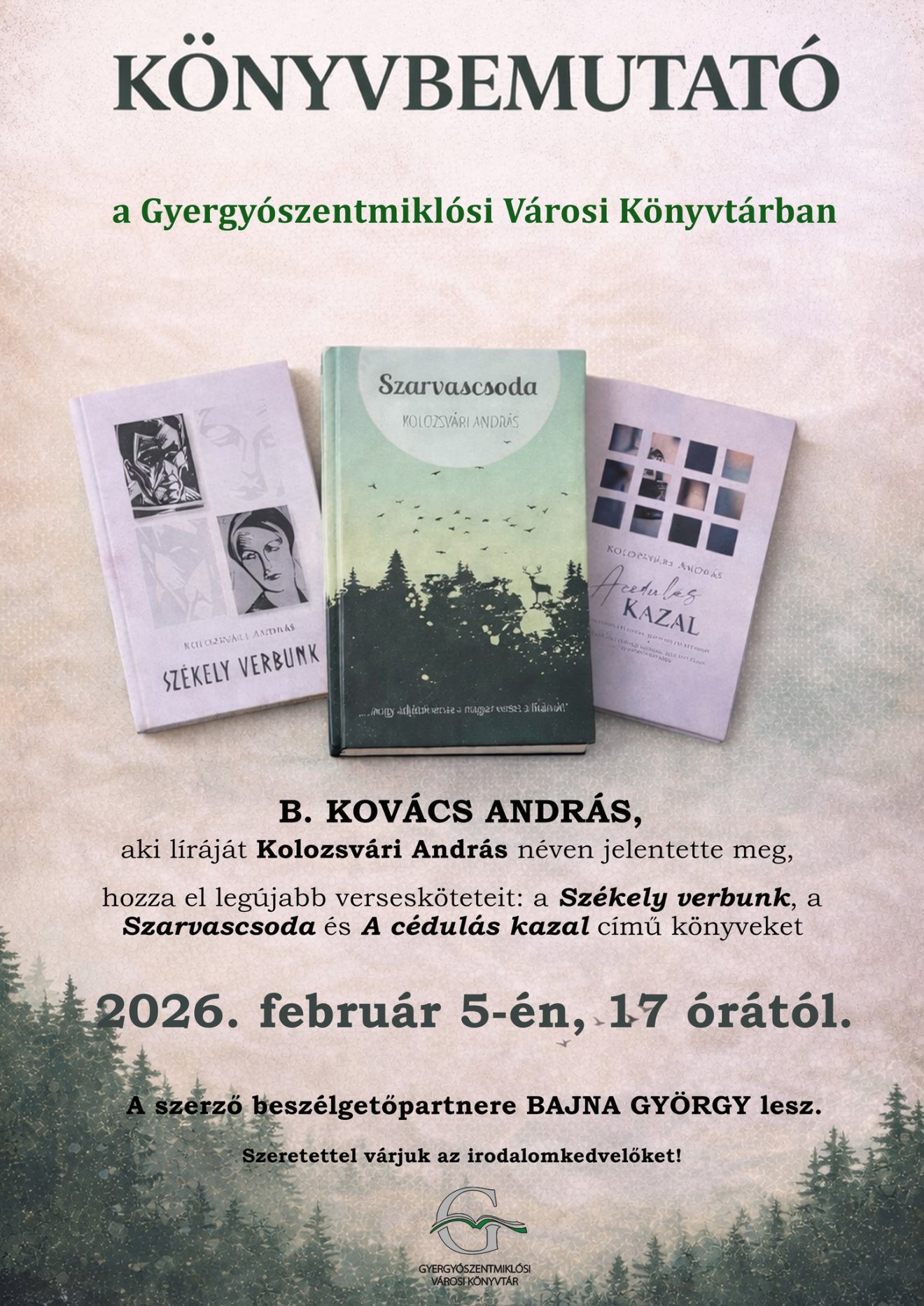 &bullet;  Fotó: Gyergyószentmiklósi Városi Könyvtár