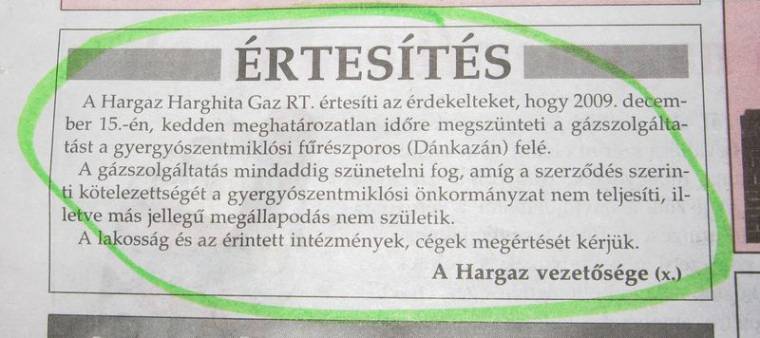 Elzárják a gázcsapot?
