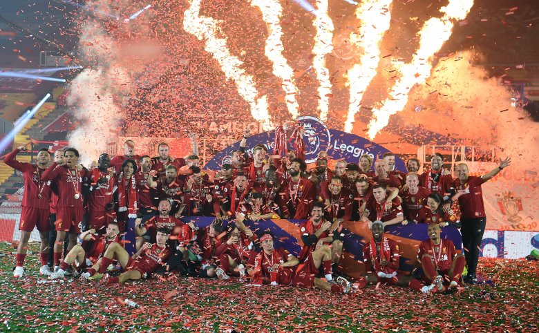 A 2019–2020-as bajnokcsapat •  Fotó: Liverpool FC/ Twitter