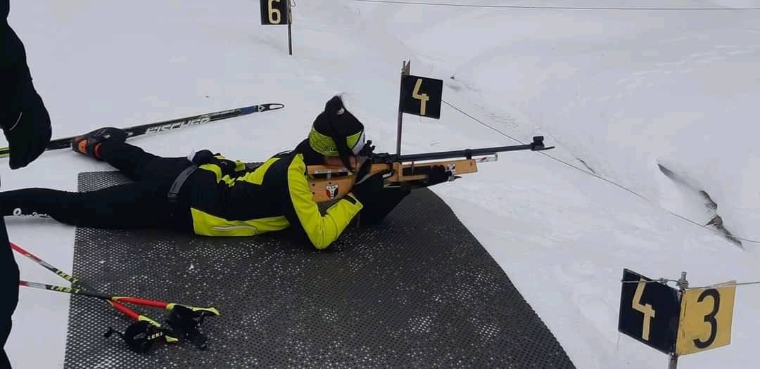 Biatlonedzésen a gyergyói gyerekek. Fórika-Ferencz Réka és György Vilmos nyomdokain szeretnének járni &bullet;  Fotó: Romfeld László