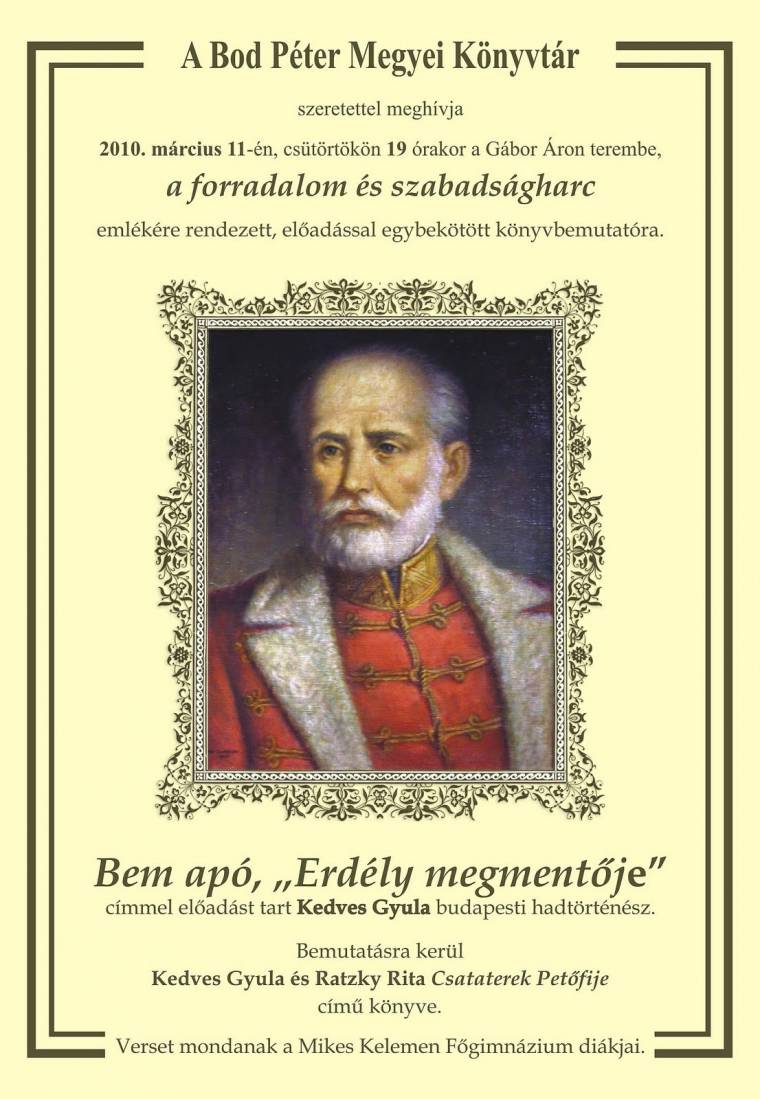 Bem apó, Erdély megmentője