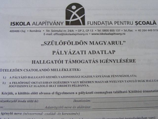 Iskola Alapítvány: április végéig kell postázni az íveket