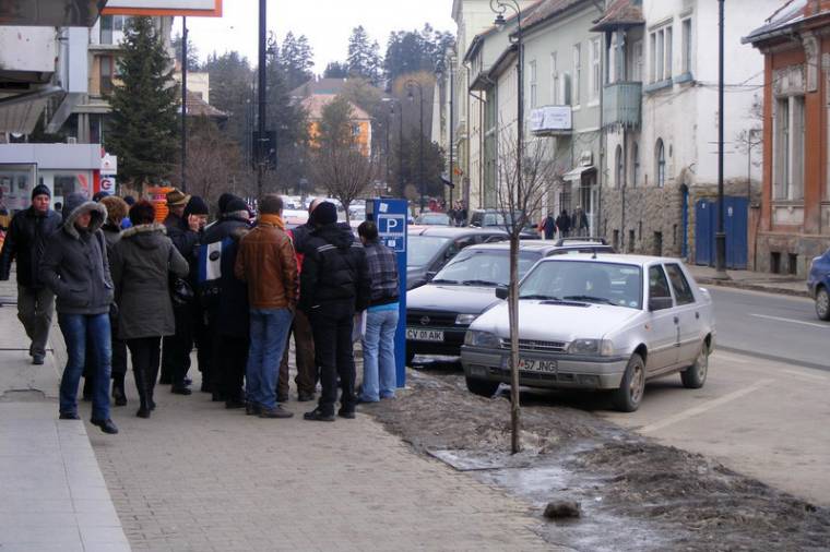Zűrzavar a parkolóautomata körül
