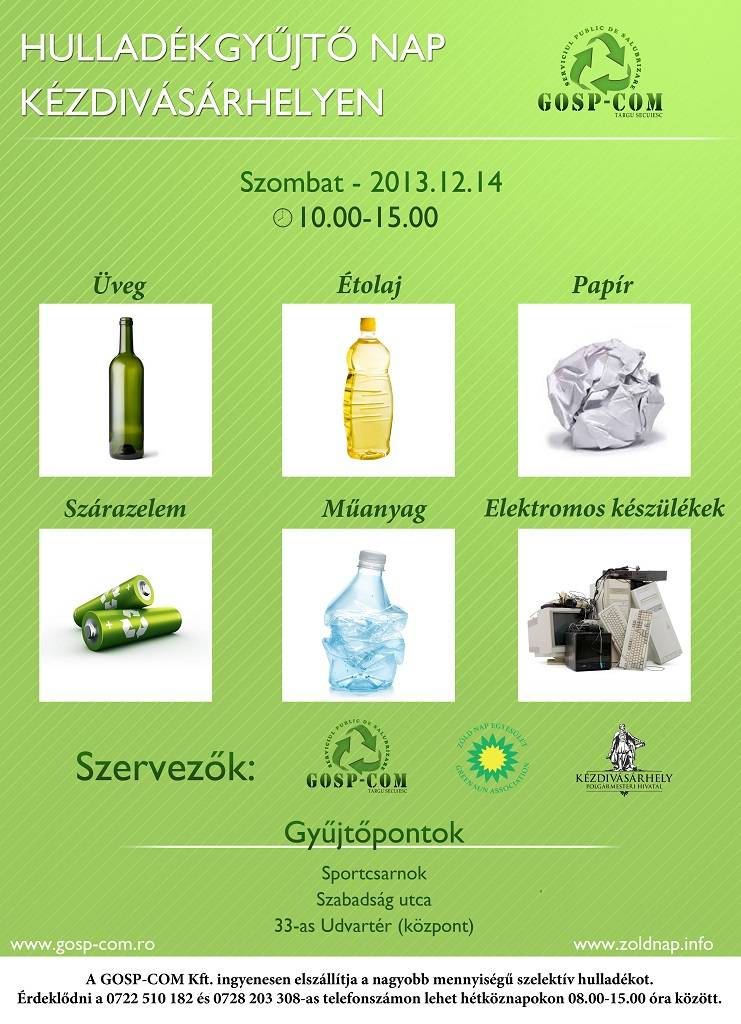 Hulladékgyűjtő nap Kézdivásárhelyen