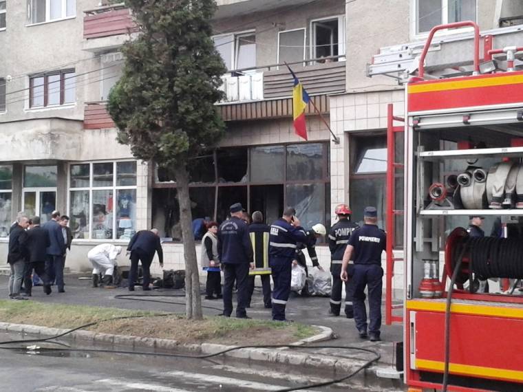 Tűz pusztított a közlekedésrendészet épületében Sepsiszentgyörgyön