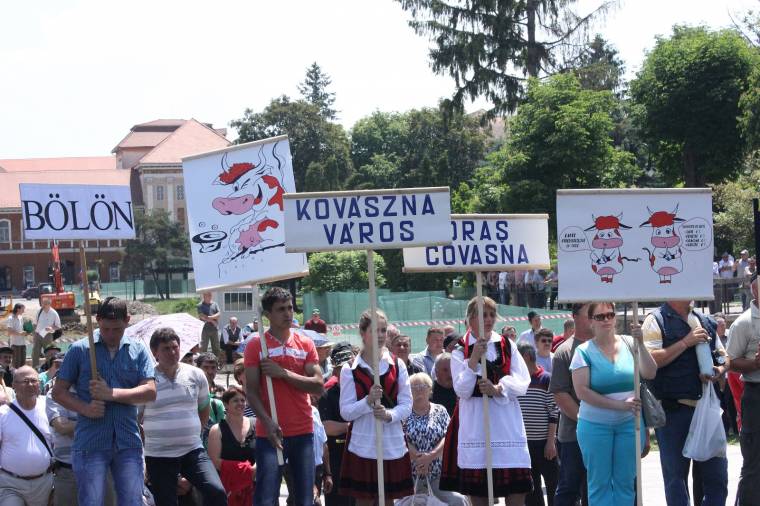 Háromszáz hargitai gazda tiltakozott