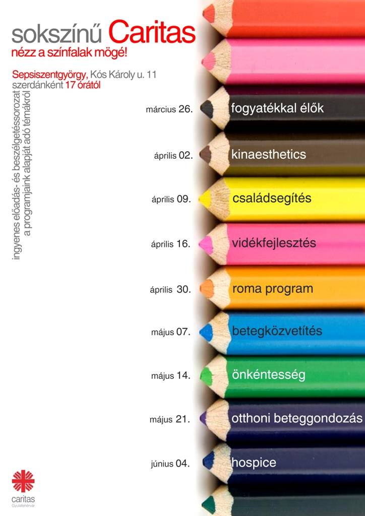 Sokszínű Caritas – előadás- és beszélgetéssorozat