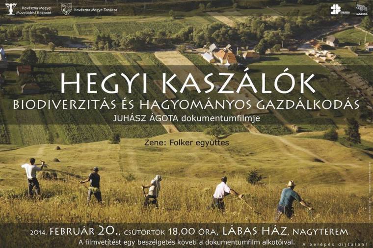 Sepsiszentgyörgyön mutatják be a hegyi kaszálókról szóló dokumentumfilmet