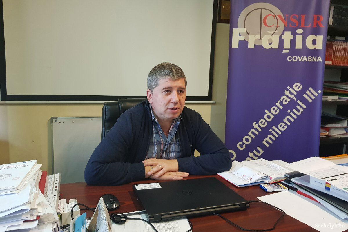 Vasile Neagovici. Ismét betelt a szakszervezetnél a pohár •  Fotó: Bíró Blanka