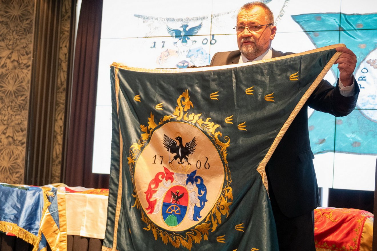 Szekeres Attila István a ljubljanai Zászlótudományi Világkongresszuson •  Fotó: Heraldica Slovenica