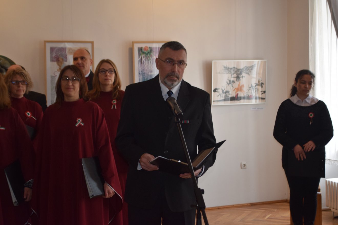 Dimény Attila múzeumigazgató a vasárnapi eseményen •  Fotó: Iochom István