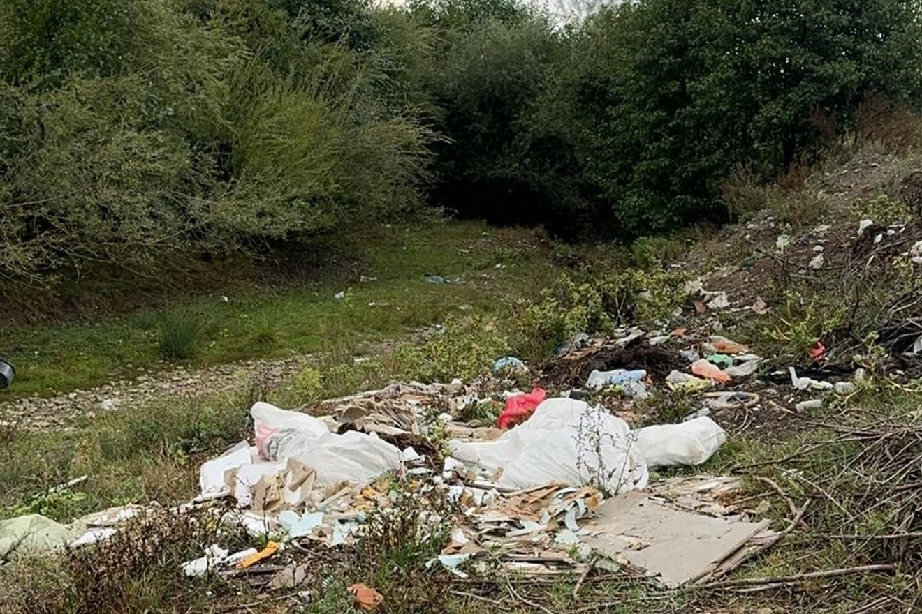 Bölönben, a természetbe kiszórt szemét •  Fotó: Kovászna Megyei Környezetőrség/Facebook