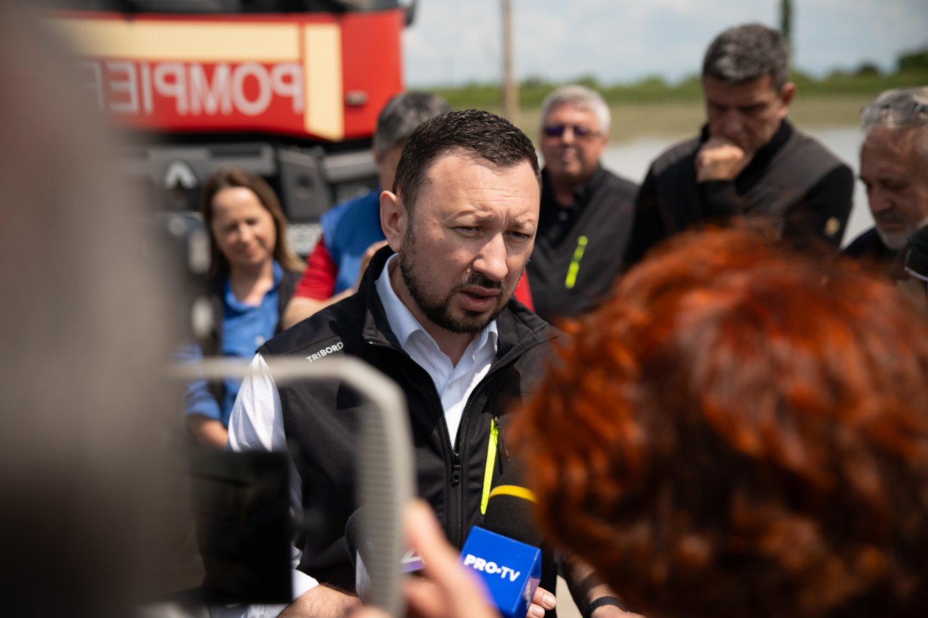Mircea Fechet szerint egy víztározó építése részlegesen megoldaná az árvízvédelem kérdését •  Fotó: Tuchiluș Alex