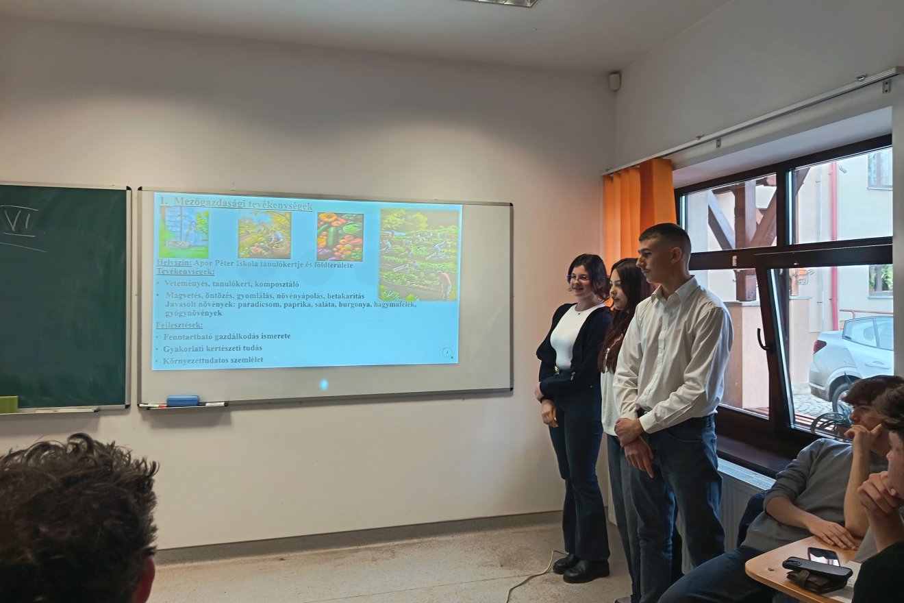 A diákoknak egy-egy fantáziadús és kivitelezhető projektötletet kellett bemutatniuk, idén a jóllét témájában •  Fotó: Bodor Tünde