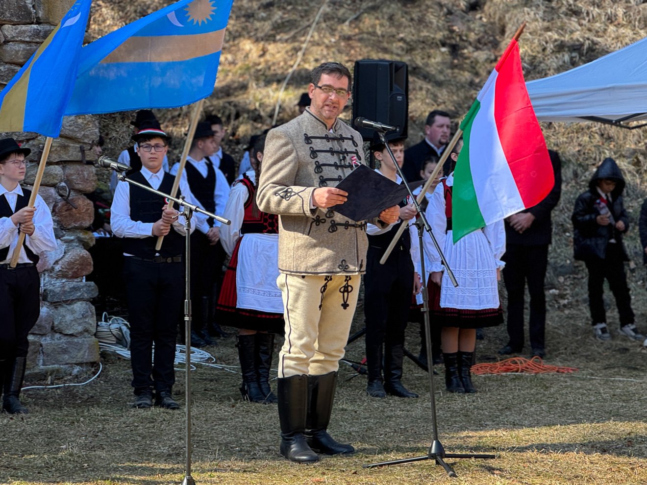 Gáj Nándor, Kovászna Megye Tanácsának alelnöke szerint a szabadság története nem kizárólag a csatatereken íródik &bullet;  Fotó: Farkas Orsolya
