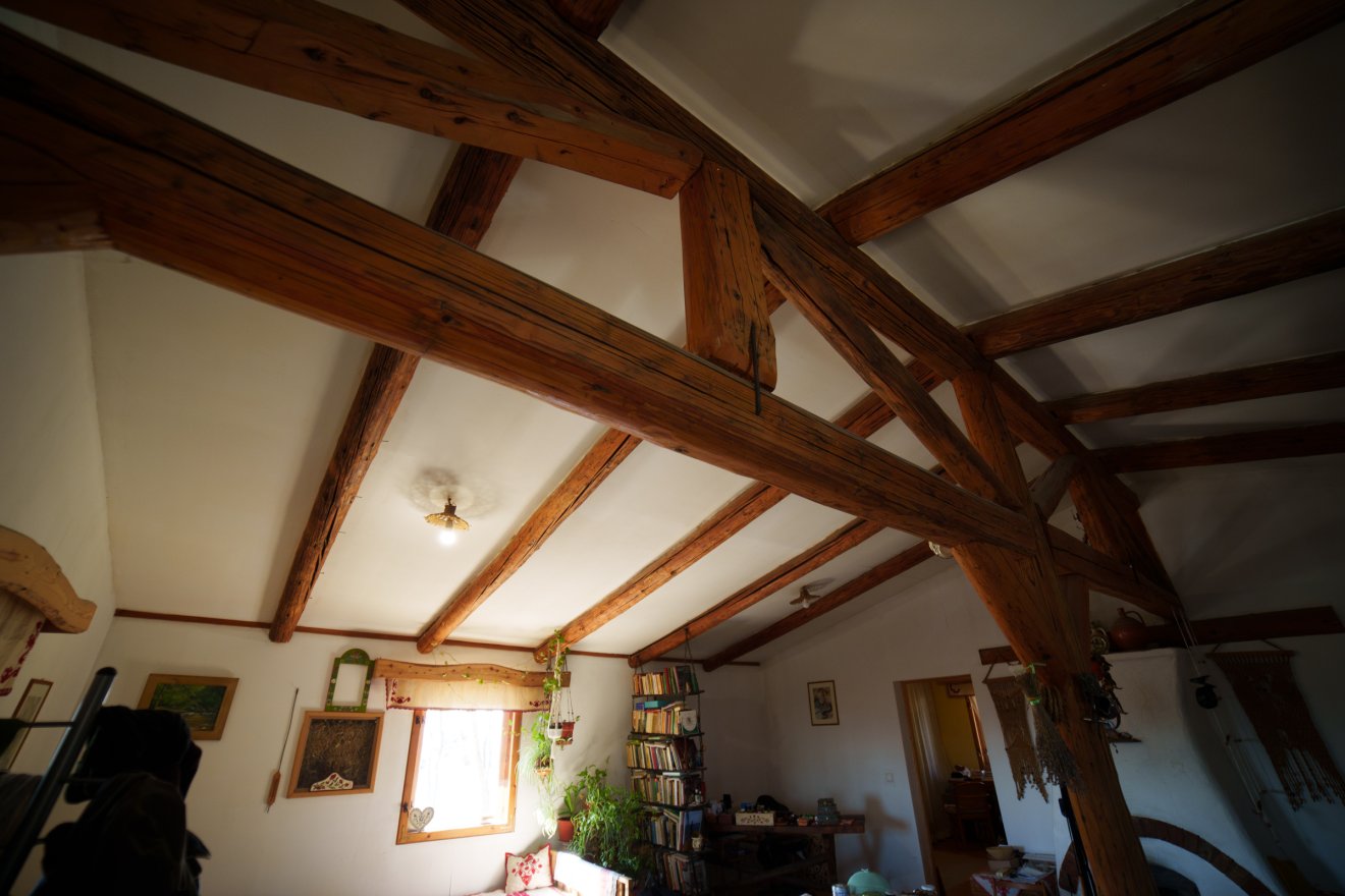 Az ácsszerkezetet baráti segítséggel készítették, de az egész építkezést gyakorlatilag négyen kivitelezték &bullet;  Fotó: Tuchiluș Alex