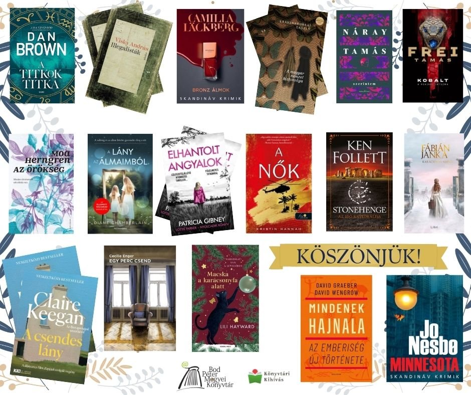 Az új könyveket olvasói adományokból vásárolták meg &bullet;  Fotó: Bod Péter Megyei Könyvtár/Facebook