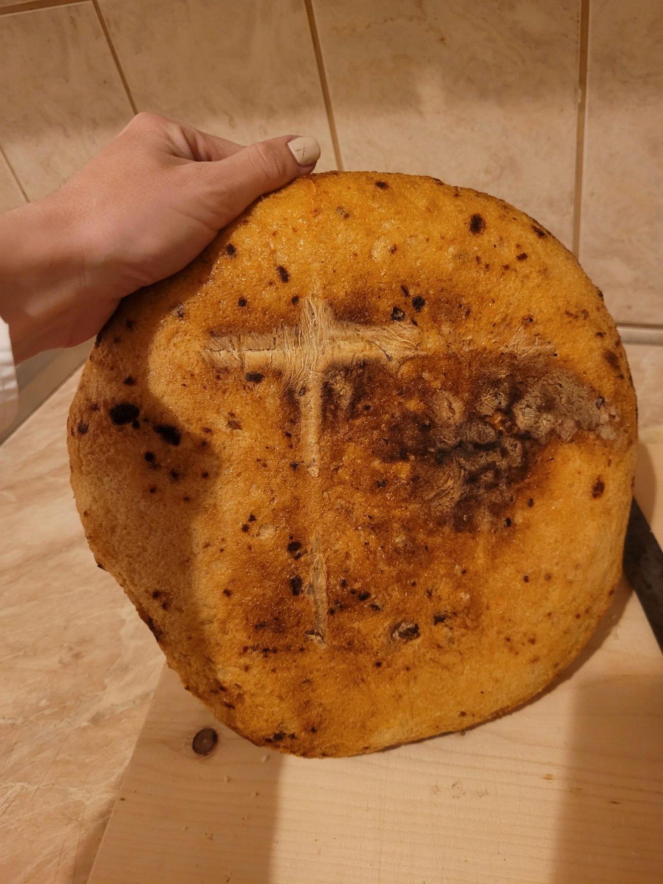 Az úrvacsorára szánt kenyér már magán hordozta a kereszt jelét &bullet;  Fotó: Péterfi Ágnes