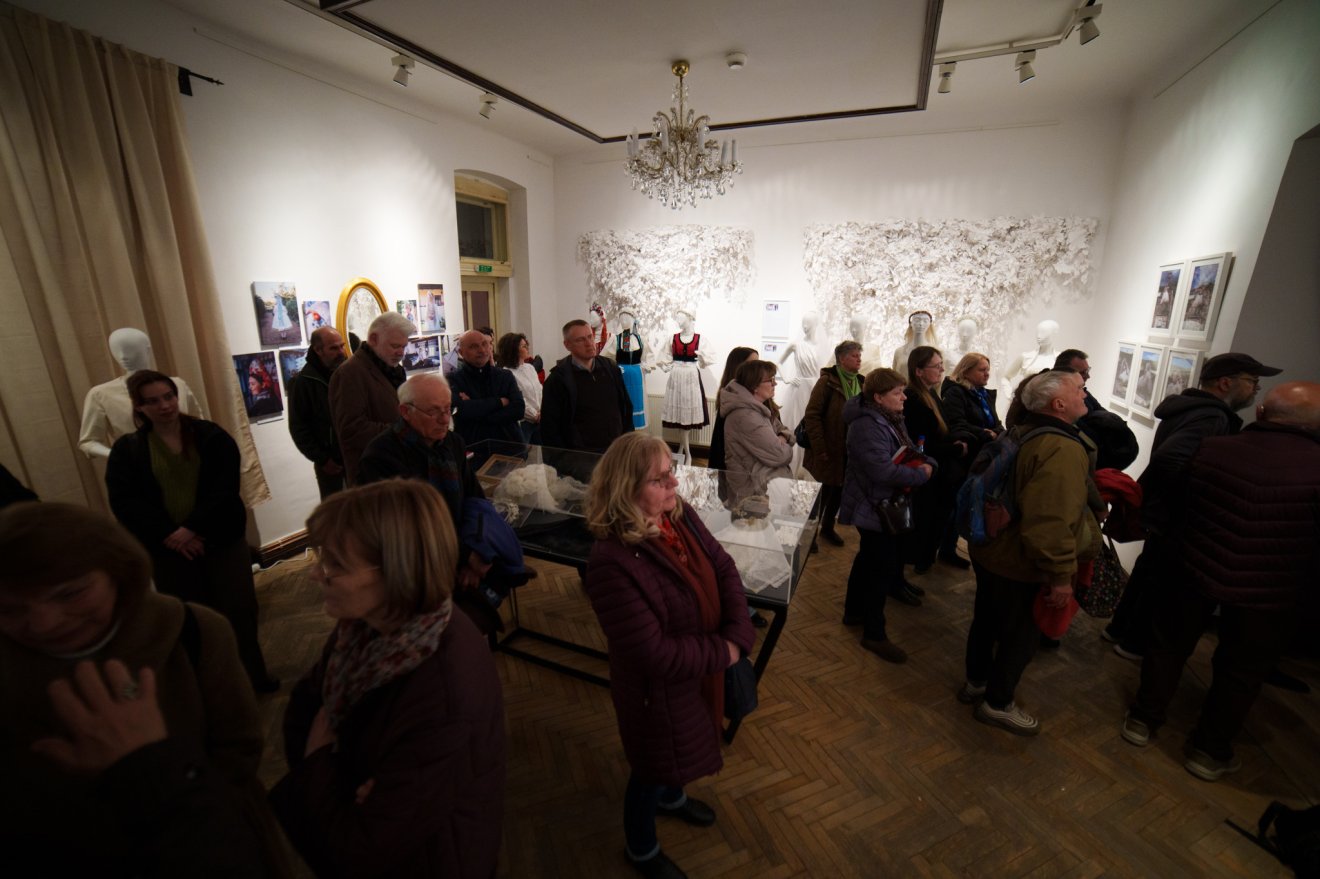 Kisebb tömeg érdeklődött a kiállítás iránt a megnyitó estéjén &bullet;  Fotó: Tuchiluș Alex