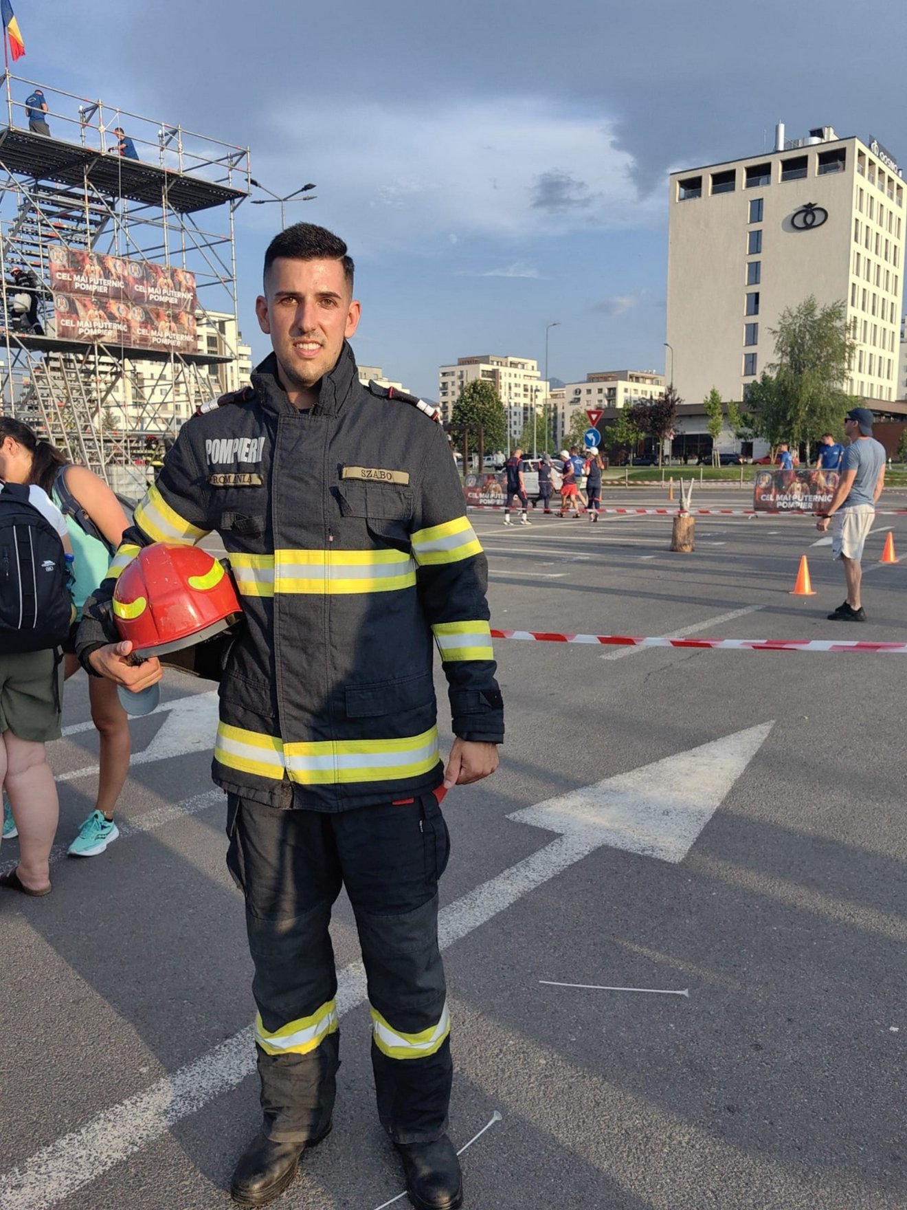 Szabó-Ricardo Béla a kézdivásárhelyi tűzoltóság kötelékében dolgozik &bullet;  Fotó: Kovászan megyei tűzoltóság