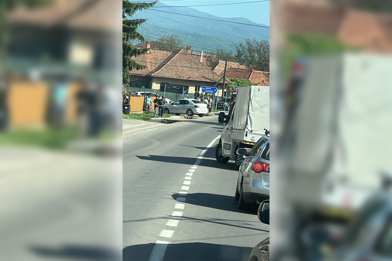 A rendőrségi vizsgálatok szerint a kislány rollerrel gurult át a zebrán, amikor az autó elütötte &bullet;  Fotó: Kézdivásárhelyi közlekedési INFO/Facebook
