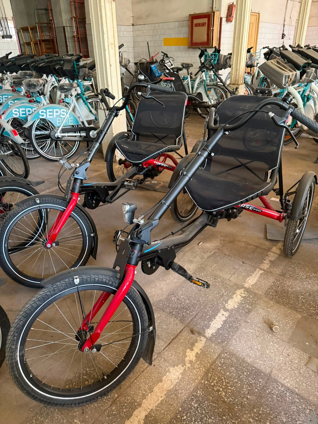 A cég speciális felépítésű fekvőkerékpárokra, trike-okra (háromkerekűekre) és különleges tandem kerékpárokra szakosodott &bullet;  Fotó: Sepsiszentgyörgyi önkormányzat