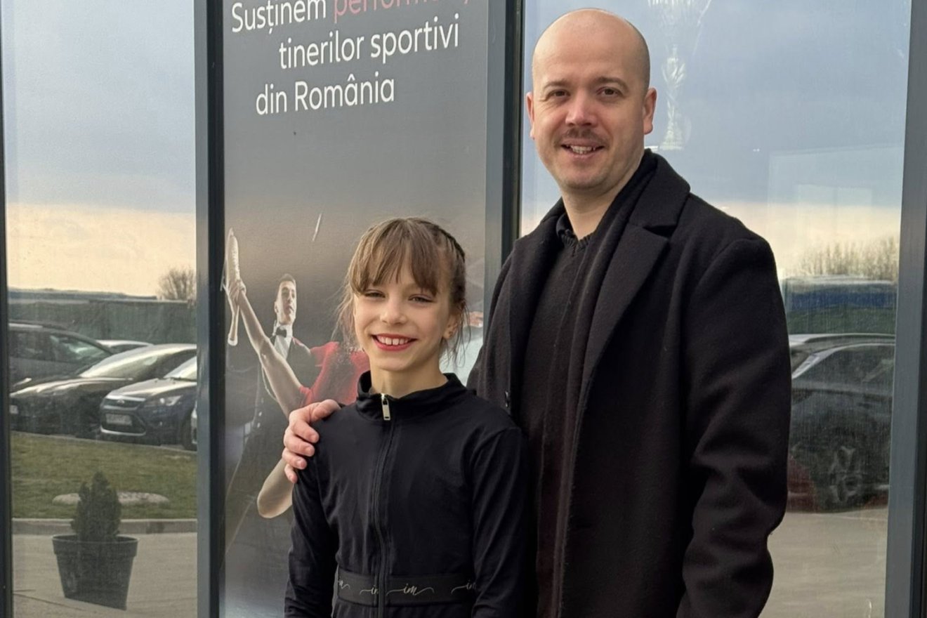 Edzőjével, a csíkszeredai származású Kosz Zsolttal &bullet;  Fotó: Nagy-Rozsnyai Annamária