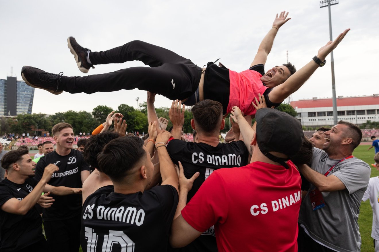 A CS Dinamo megnyerte csoportját a 3. Ligában, majd az osztályozókat is, így játszhat a Sepsi OSK ellen a 2. Ligában •  Fotó: CS Dinamo Bucuresti/Facebook