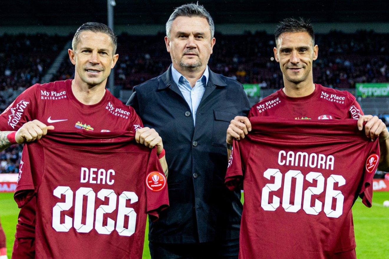 Jó az öreg a háznál. A 39 éves Ciprian Deac és a 38 éves Mario Camora rutinját értékelik a CFR-nél •  Fotó: Fotbal Club CFR 1907 CLUJ/Facebook
