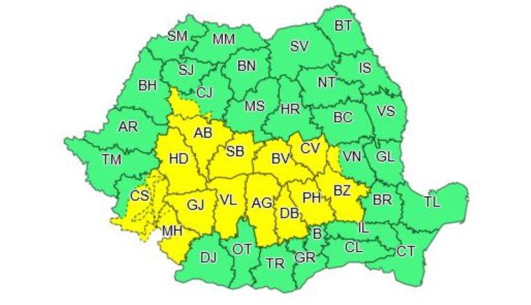 Sárga viharriasztást adtak ki 14 megyére