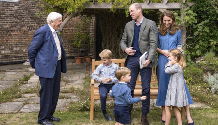 Vilmos herceg és Sir David Attenborough 