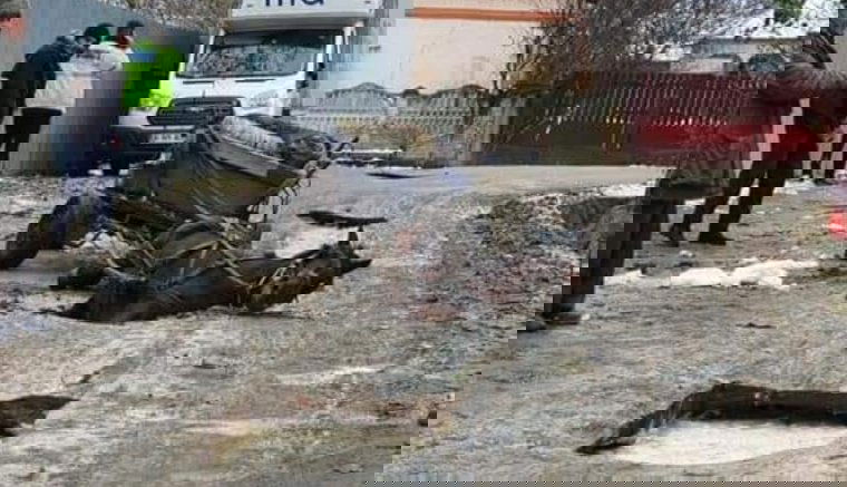 Az úton keletkezett kráterbe zuhant egy ló Teleormanban