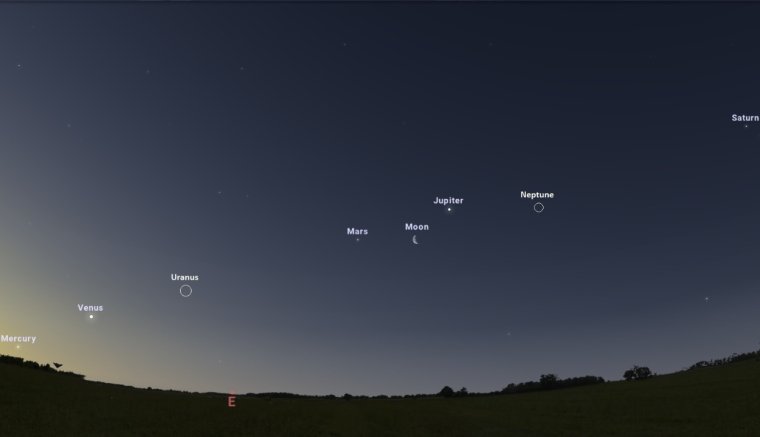 Az összes bolygó látható lesz június végén a hajnali égbolton