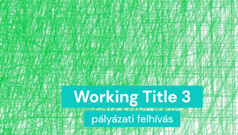 WORKING TITLE 3 - pályázat