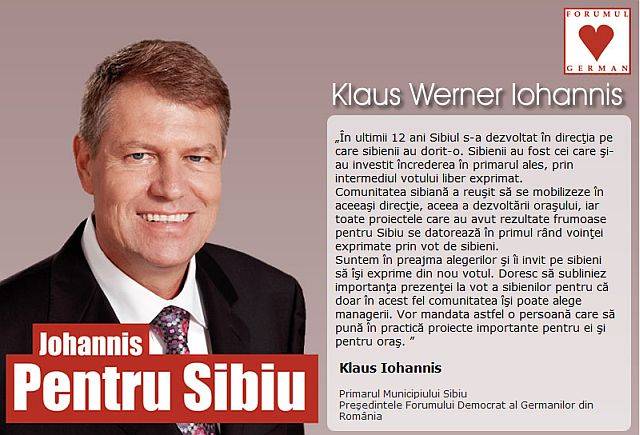 J-vel vállalja a nevét Klaus Johannis