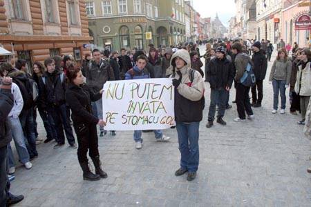 Spontán diáktiltakozás Brassóban