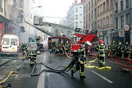 Gázrobbanás Lyon belvárosában
